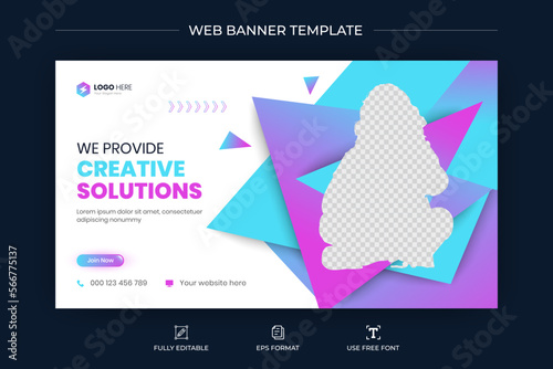 Editable creative corporate business social media web banner and youtube thumbnail | Live stream video thumbnail for marketing | Youtube thumbnail template