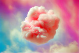 Sugar High: Colorful Pink Fluffy Cotton Candy Background with Sweet Abstract Blurred Dessert Texture