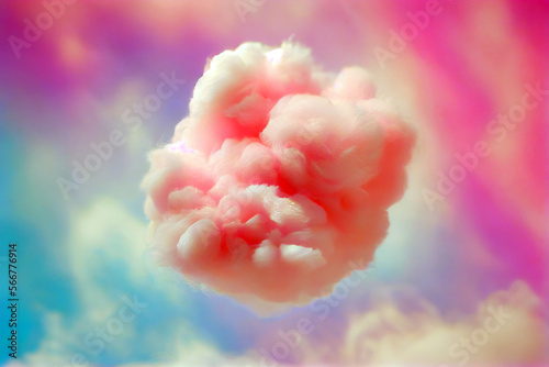 Sugar High  Colorful Pink Fluffy Cotton Candy Background with Sweet Abstract Blurred Dessert Texture