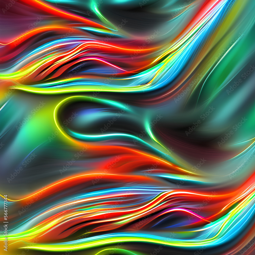Abstract Waves Background Neon 