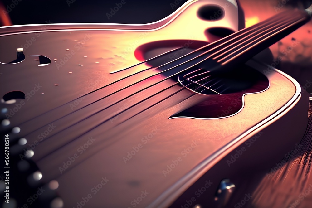 beautiful guitar sound music voiceover - generative ai