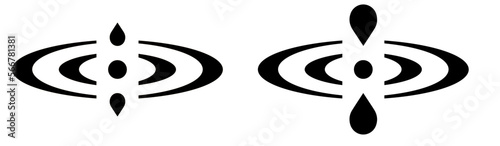 meditation symbol, drop ripple