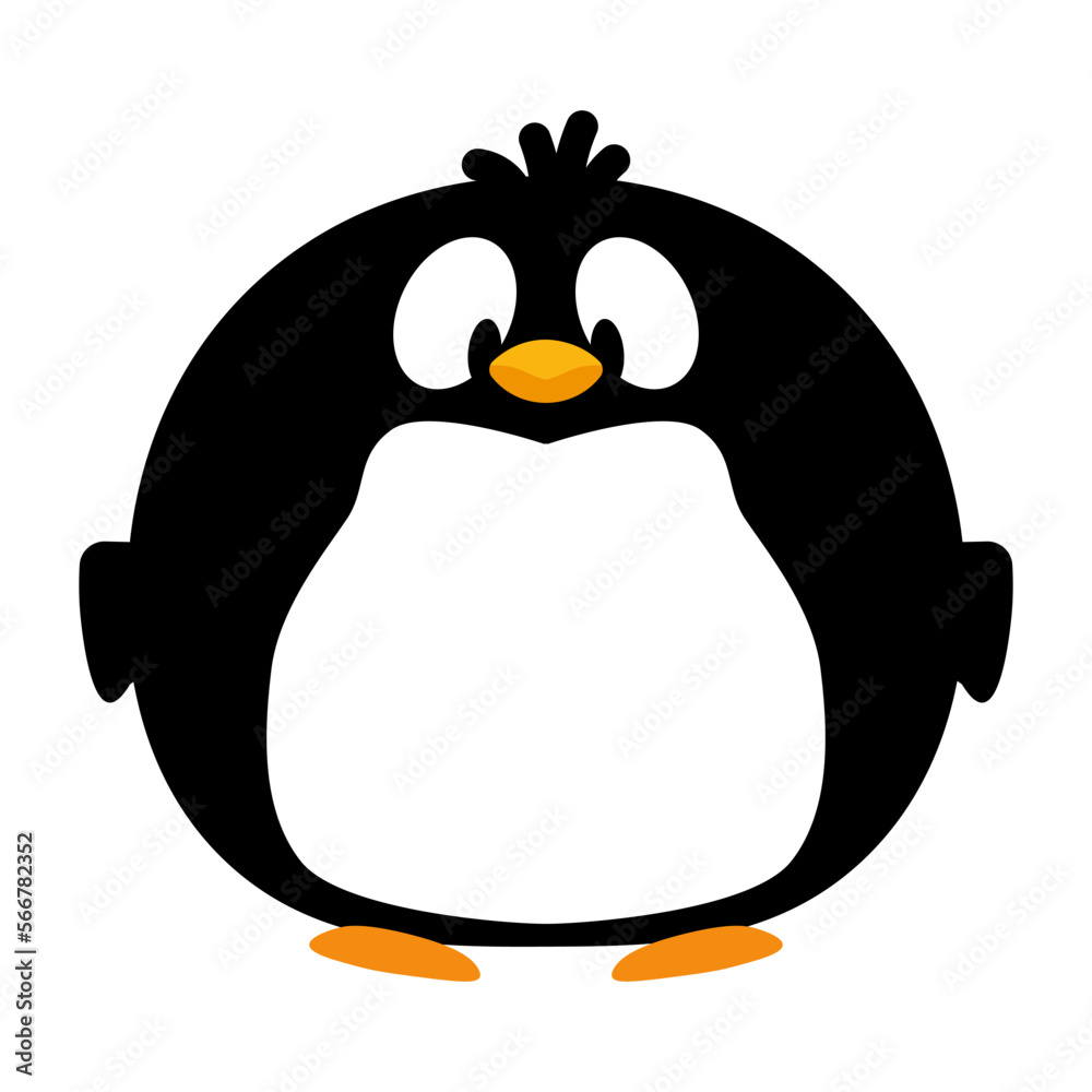 penguin vector illustration. logo cute fat penguin icon penguin vector illustration. logo cute fat penguin icon