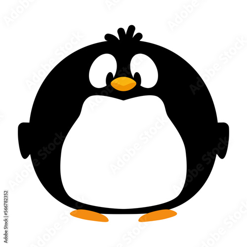 penguin vector illustration. logo cute fat penguin icon