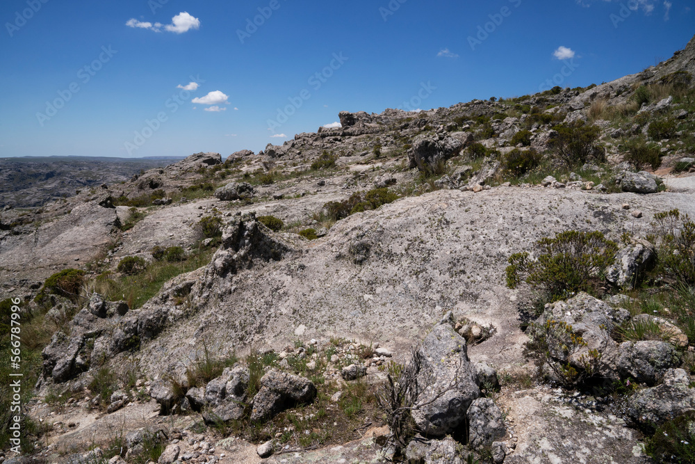 Hiking in the rock massif Los Gigantes, in Cordoba, Argentina. View of the rocky hills in a sunny day. Hiking in the rock massif Los Gigantes, in Cordoba, Argentina. View of the rocky hills in a sunny day.