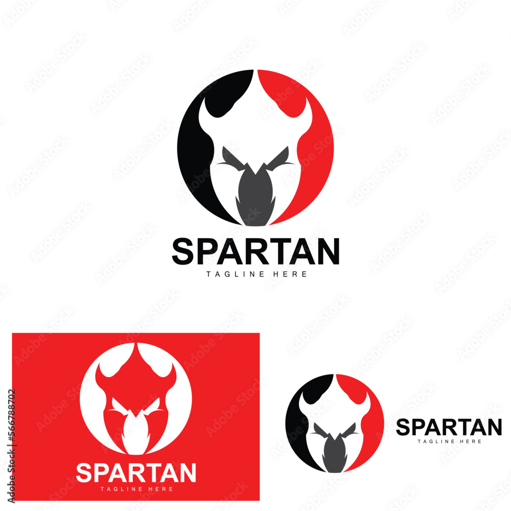 Spartan Logo, War Helmet Suit Vector, Barbarian Armor Icon, Viking, Gym ...