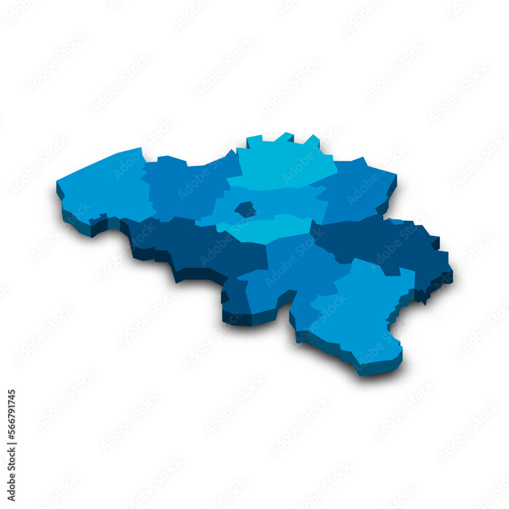 Belgium political map of administrative divisions Belgium political map of administrative divisions