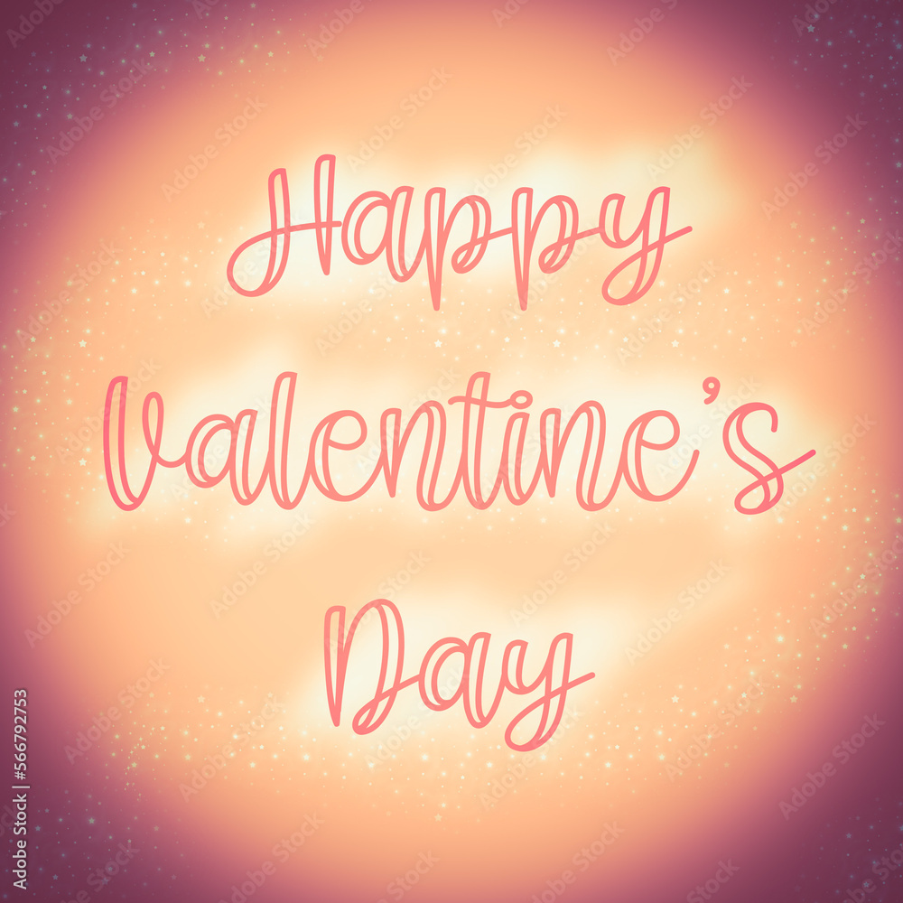 Happy Valentine’s day pink written card