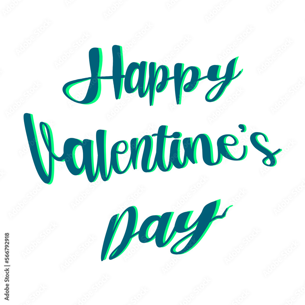 Happy Valentine’s day Green written card