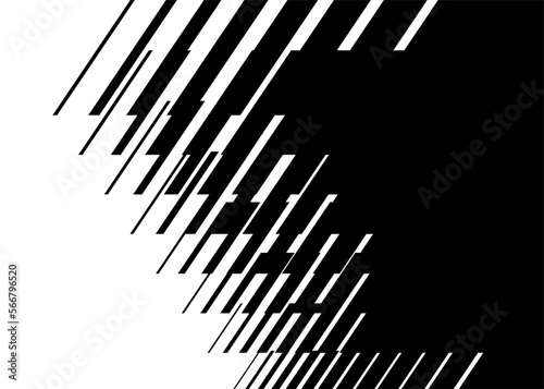 Vector transition from black to white with abstract lines. Black and white vector pattern. For interior design, printing, web design. Trendy vector background