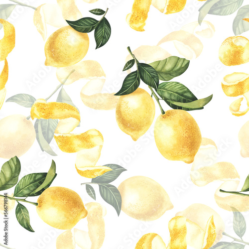 lemon, watercolor pattern, background, fruit, wallpaper, painting, drawing