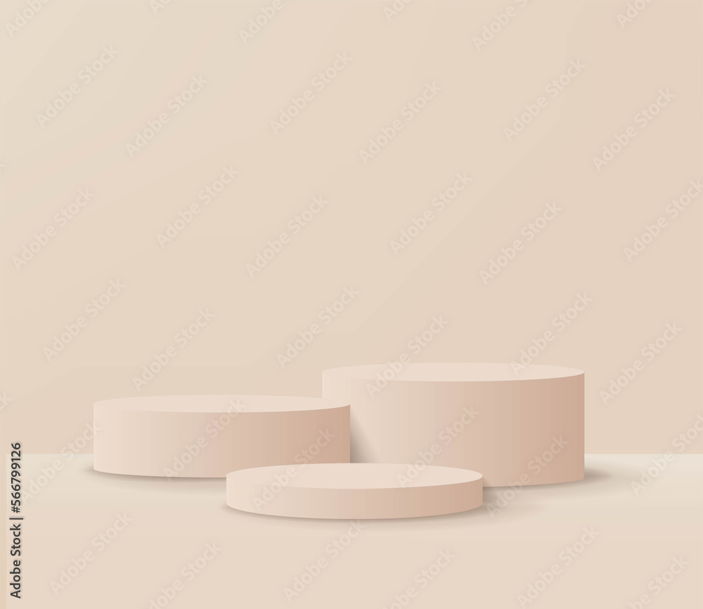 Realistic Podium And Pastel Background Realistic Podium And Pastel Background