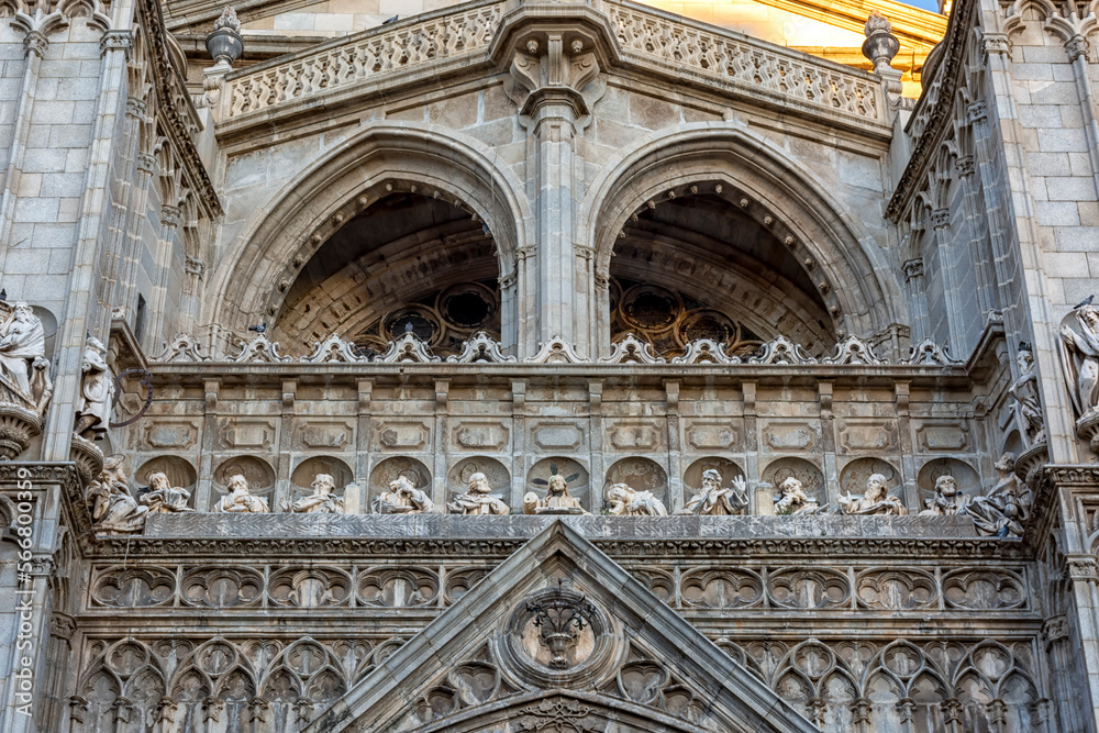 Detalle Puerta del Perdón, Catedral de Toledo, San Ildefonso,España