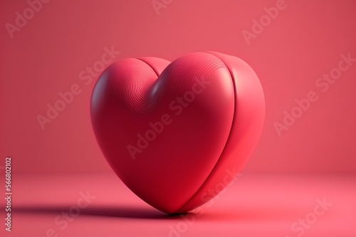 Pink convex heart