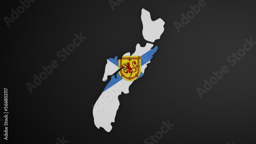 Nova Scotia - Canada Province Border Map Intro