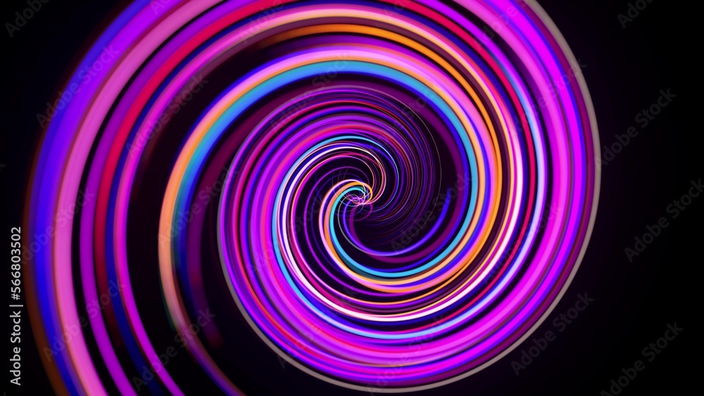 Motion graphics, sci-fi bg. Stream of multicolor neon lines form spiral shape, curls and pattern. Abstract background with light trails, Modern trendy motion design bg. Light flow bg. 3d render Motion graphics, sci-fi bg. Stream of multicolor neon lines form spiral shape, curls and pattern. Abstract background with light trails, Modern trendy motion design bg. Light flow bg. 3d render