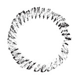 Round Grunge Shape Texture, Rough Circle Stamp, Black Paint Ring Frame, Round Grunge Shape Background