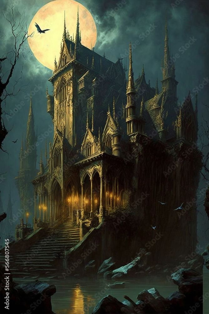 vampire castle - generative AI