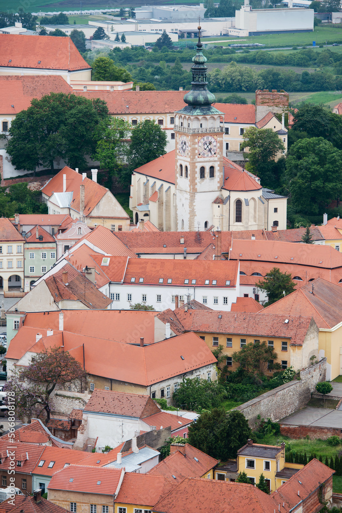 Mikulov Castle and old town centre, Czech Republic