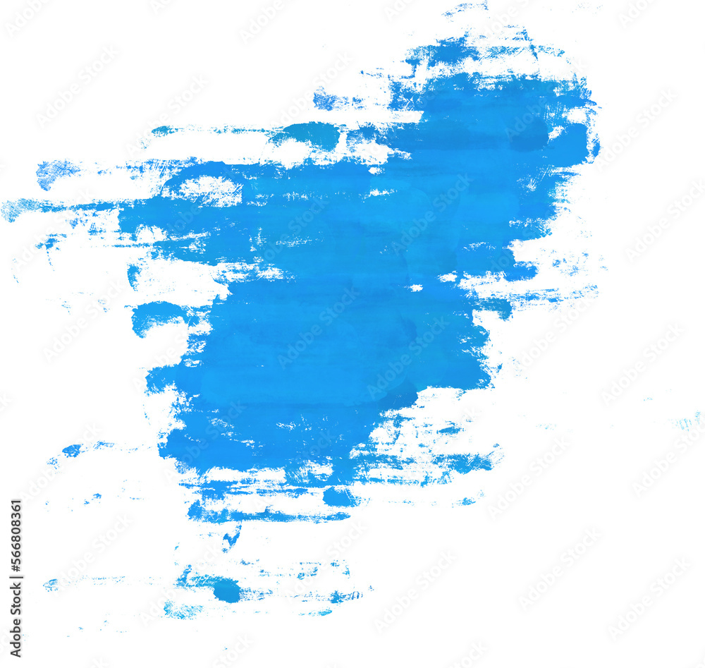 Obraz premium Watercolor smudge painting, abstract blue stain splash, creative hand drawn art, popular brush stroke illustration with transparent background, for social media and invitation
