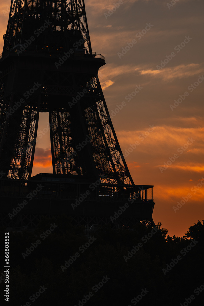 Eiffel Tower Sunrise Close Up Eiffel Tower Sunrise Close Up