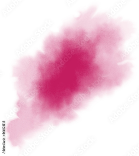 Watercolor smudge painting, abstract magenta stain splash, creative hand drawn art, popular brush stroke illustration with transparent background, for social media and invitation