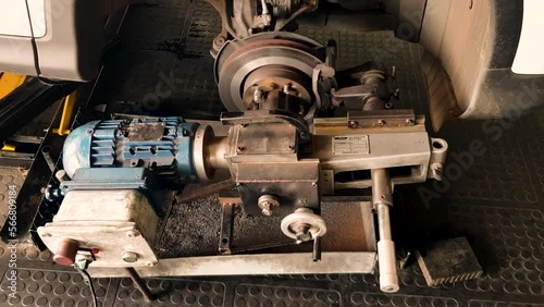 Automotive - Skimming car disc breaks A Wide