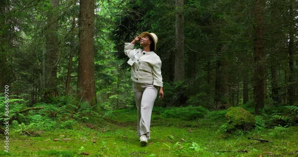 Young Carefree Woman Doing Yoga Meditation Excercise Outdoors in the Forest Young Carefree Woman Doing Yoga Meditation Excercise Outdoors in the Forest