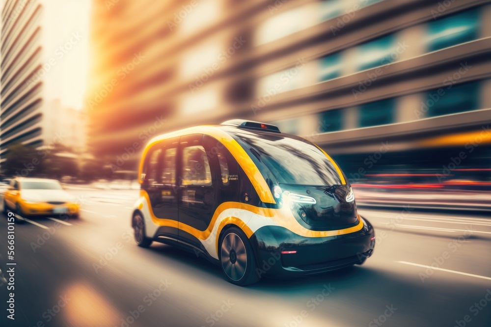 Future of urban autonomus mobility, AV city taxi / cab / car, AV ...