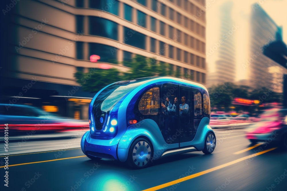 Future of urban autonomus mobility, AV city taxi / cab / car, AV ...