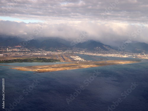 A View from Above: Honolulu International Airport and Coral Reef Runway