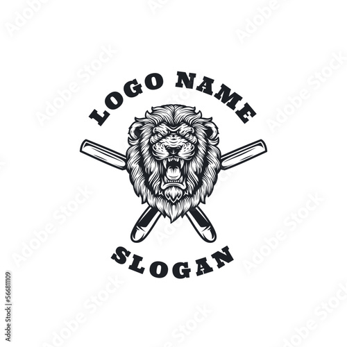 Lion Razor Graphic Logo Design