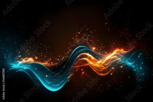 Ligh wave abstract background