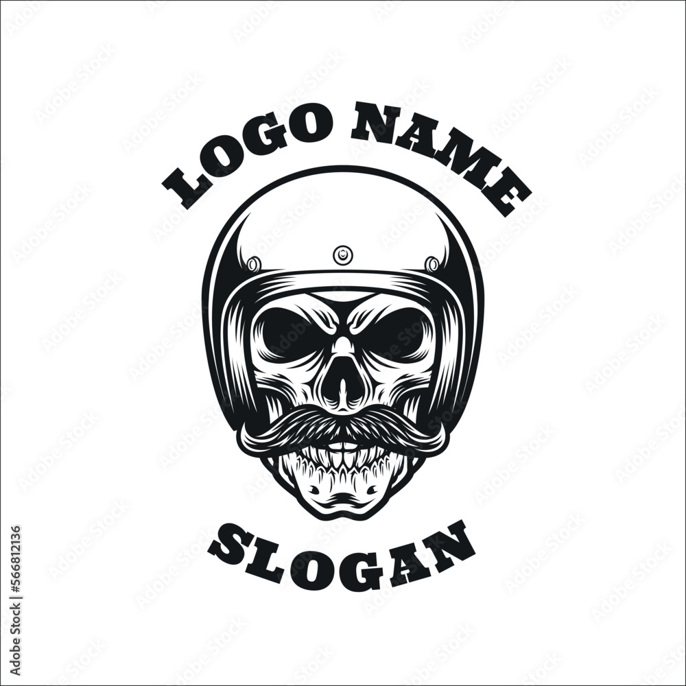 Fototapeta premium Skull Graphic Logo Design