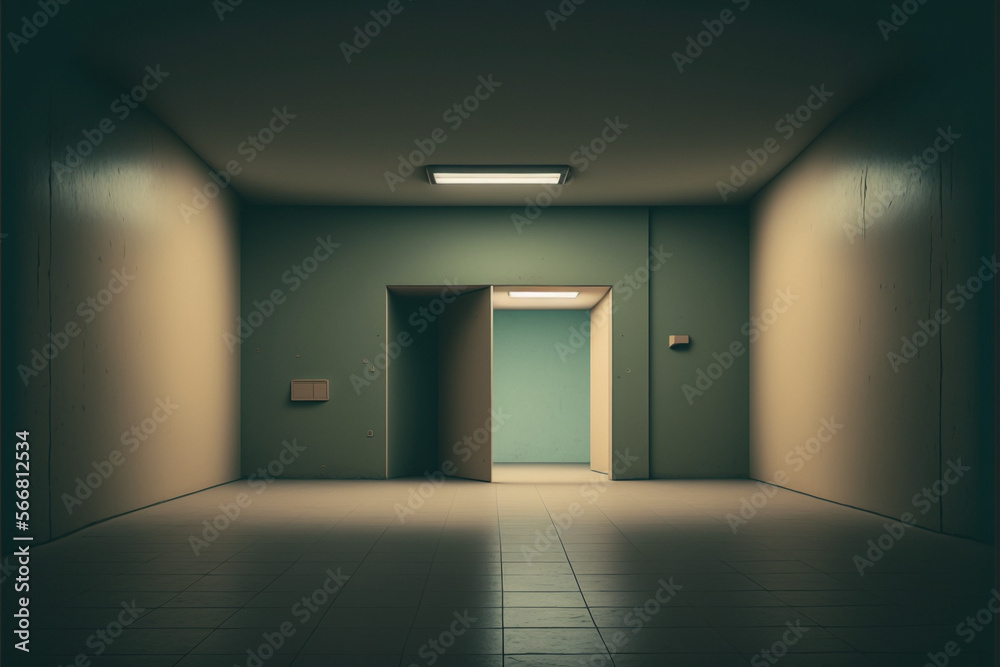 blue empty room with wall,hospital,warehouse blue empty room with wall,hospital,warehouse