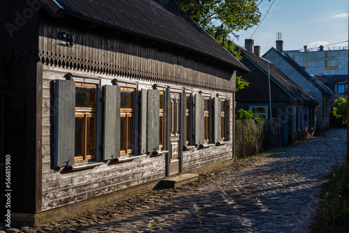 Fototapeta Naklejka Na Ścianę i Meble -  Streets of a small Baltic city on a sunny day