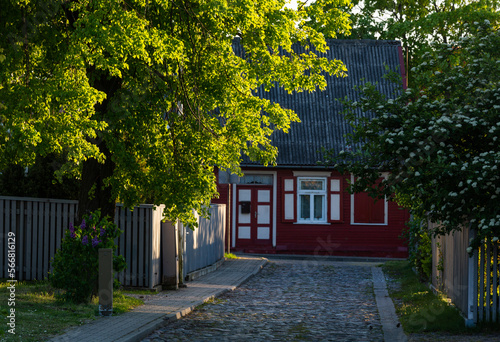 Fototapeta Naklejka Na Ścianę i Meble -  Streets of a small Baltic city on a sunny day
