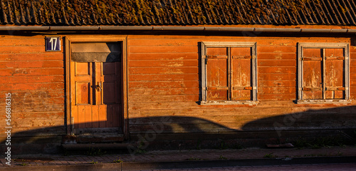 Fototapeta Naklejka Na Ścianę i Meble -  Streets of a small Baltic city on a sunny day