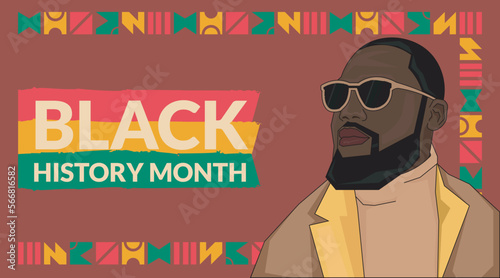 Black History Month background illustration