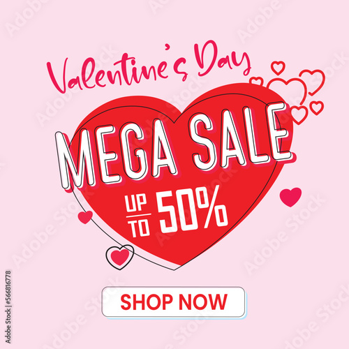 Valentine's day sale background