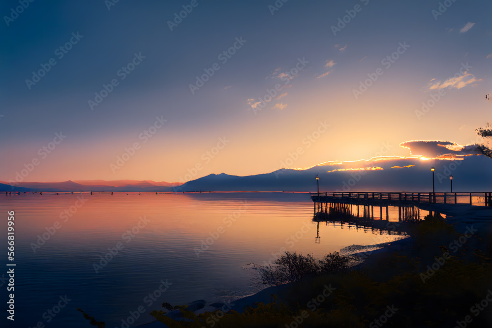 Morning by Lake Biwa