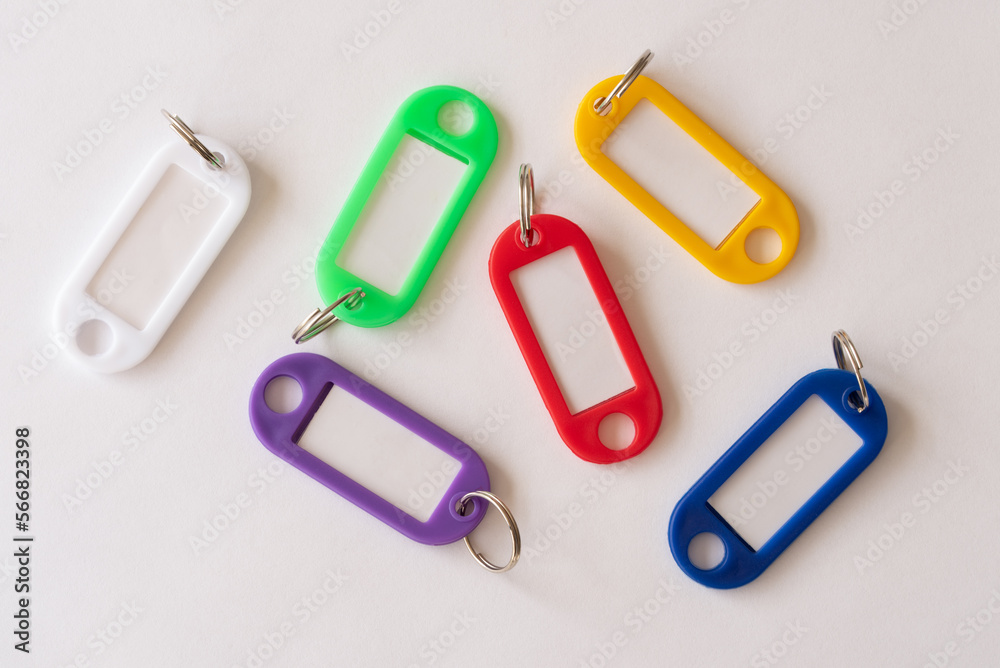 Brightly Colored Key Tags