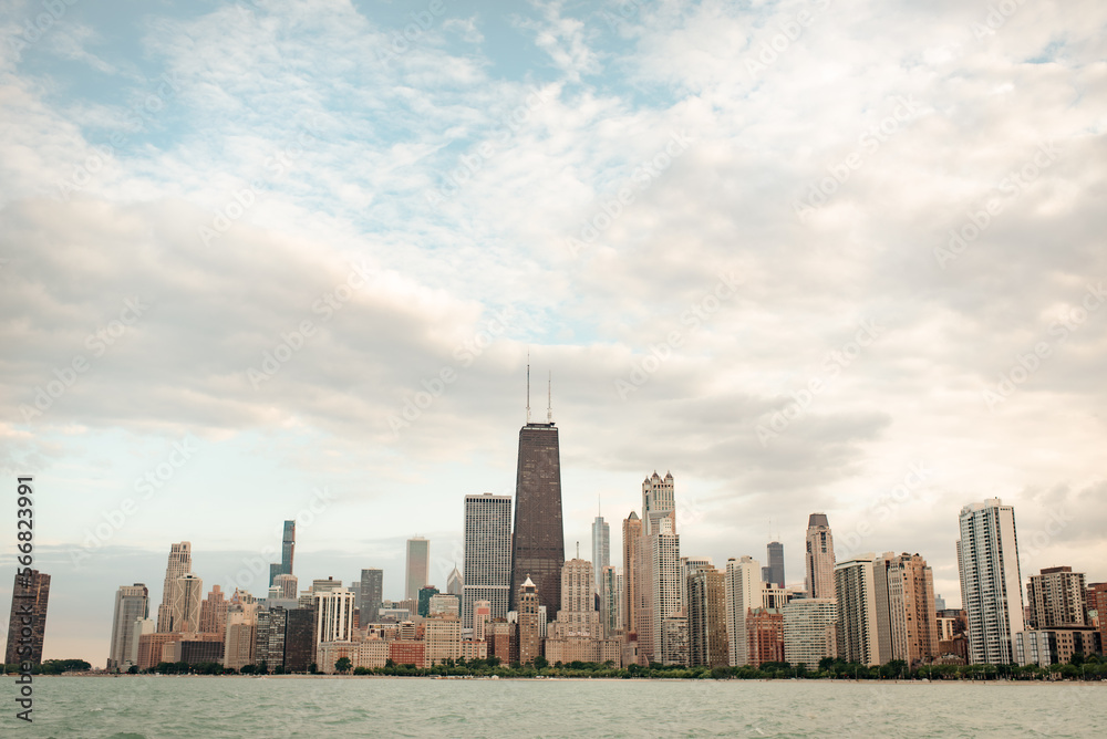 Fototapeta premium Chicago Skyline Downtown on Lake Michigan