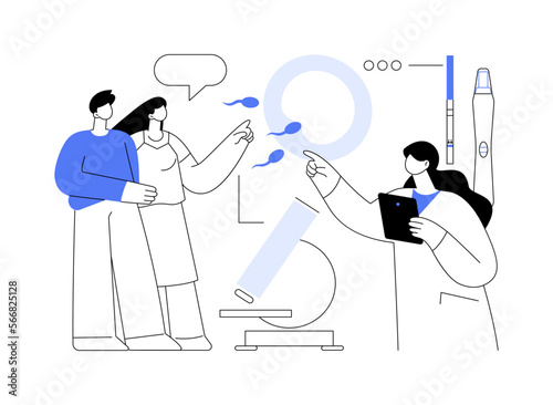 Infertility diagnosis abstract concept vector illustration.