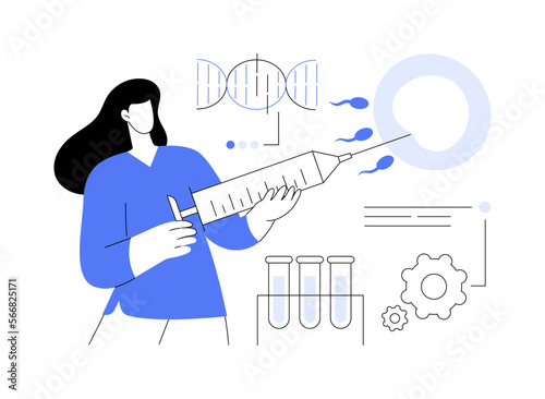 Artificial reproduction abstract concept vector illustration.