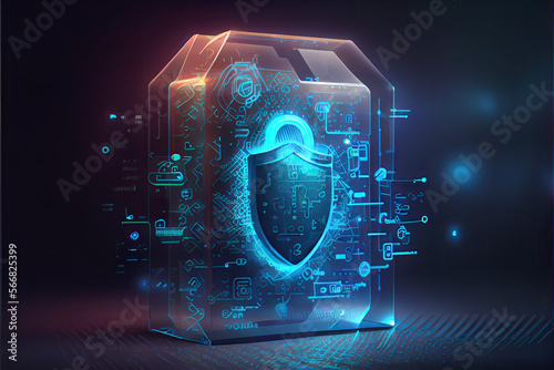 Illustration for cybersecurity and data protection