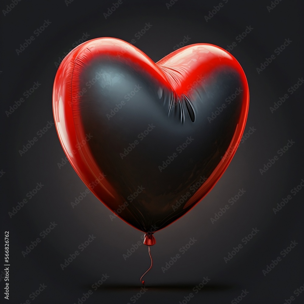 Dark Heart Shaped Balloon Dark Heart Shaped Balloon