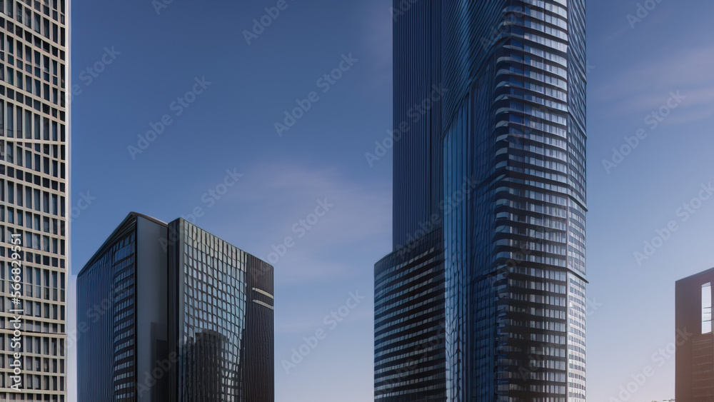 modern skyscraper in the city, business, Generative AI