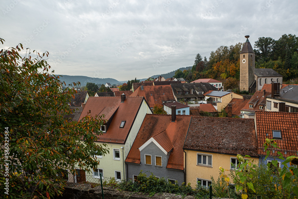 Streets of small, old German city 