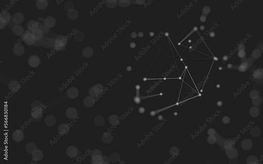 Abstract background. Molecules technology with polygonal shapes, connecting dots and lines. Connection structure. Big data visualization. Abstract background. Molecules technology with polygonal shapes, connecting dots and lines. Connection structure. Big data visualization.